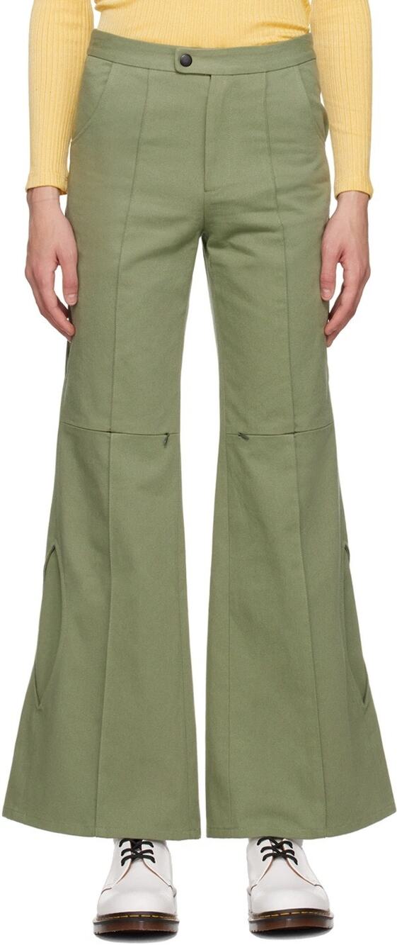 HEAD OF STATE Ogun Zip Knee Flared Pants Cut Out Utility Gorpcore Streetwear 24